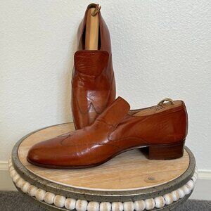 Made Expressly for Davids in Italy Vero Cuoio Brown Leather Shoes Size 7